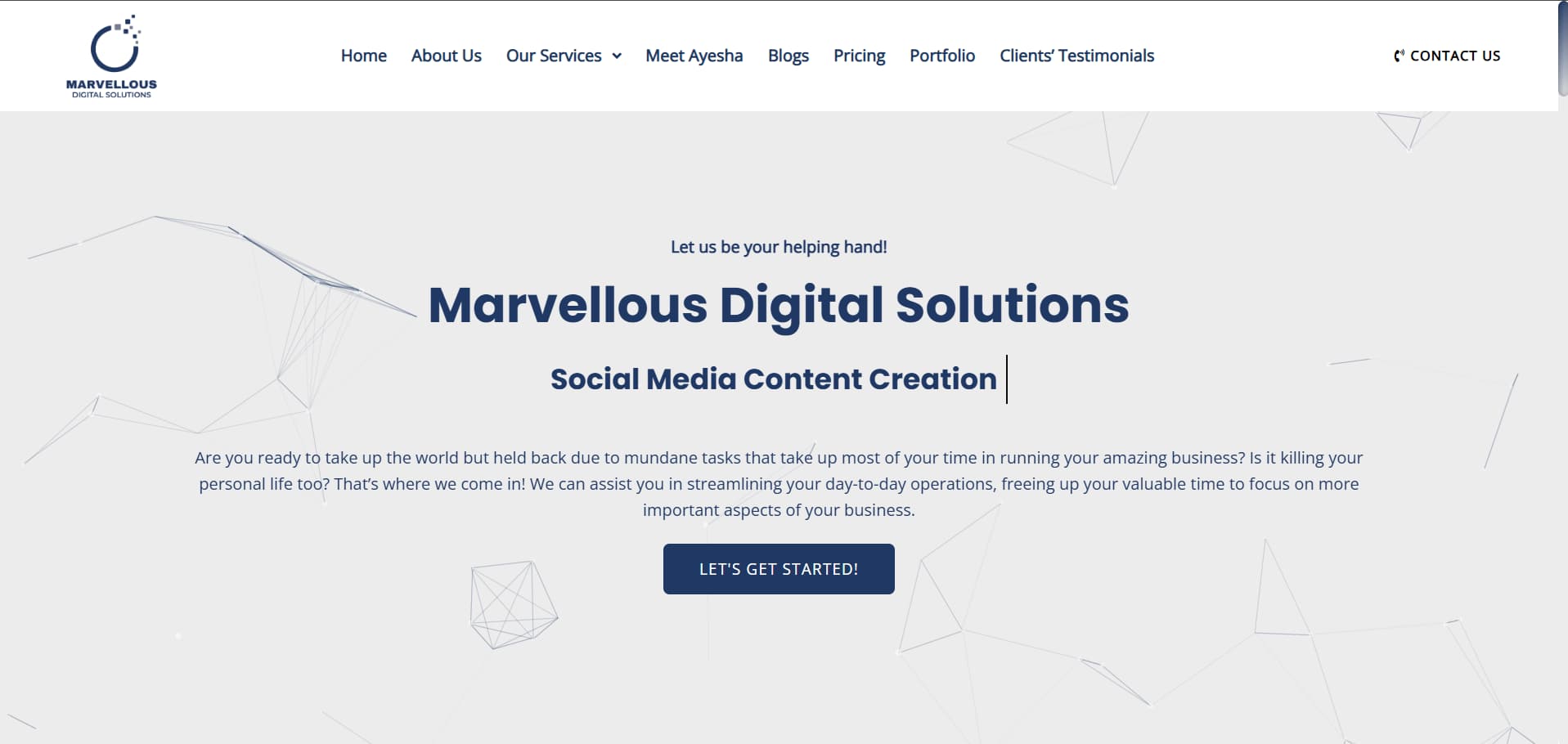 Marvellous Digital Solutions — conversion-focused agency website by H&U Solutions